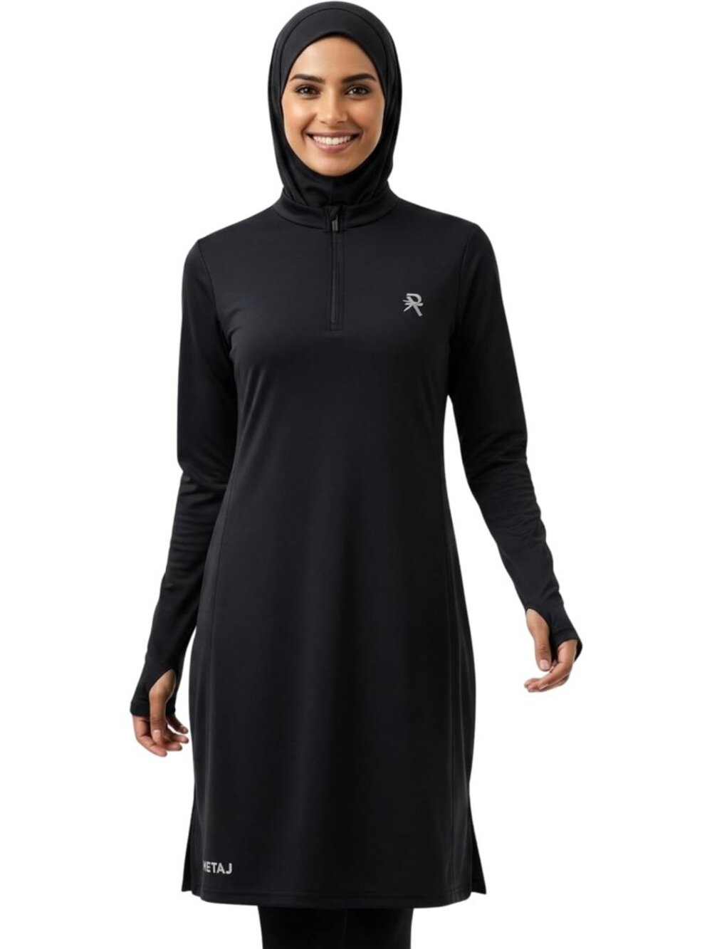 Modest Long Sleeve Activewear Top for Women - Breathable Workout & Yoga Shirt